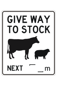 Give way to Stock next KM sign