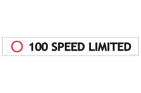 100 Speed Limited sticker - bus signs