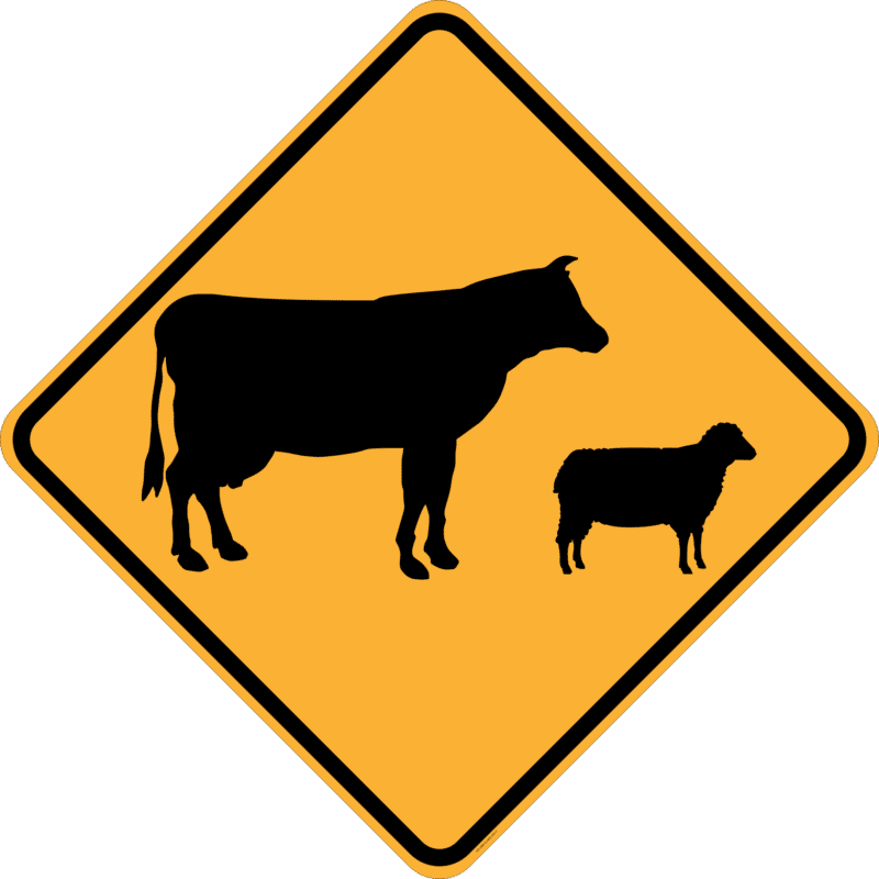 Stock Crossing Diamond Sign 750mm W5-38B RD543