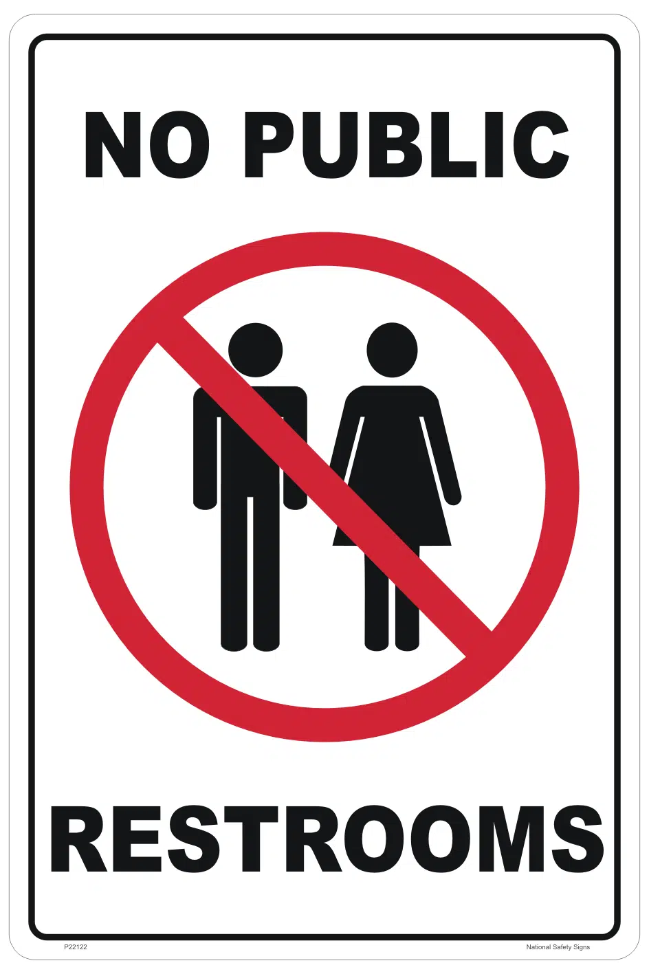No Public Restroom sign      IN16268