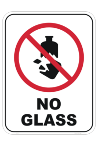 No Glass sign