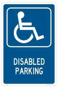 Disabled and Handicapped Parking Sign