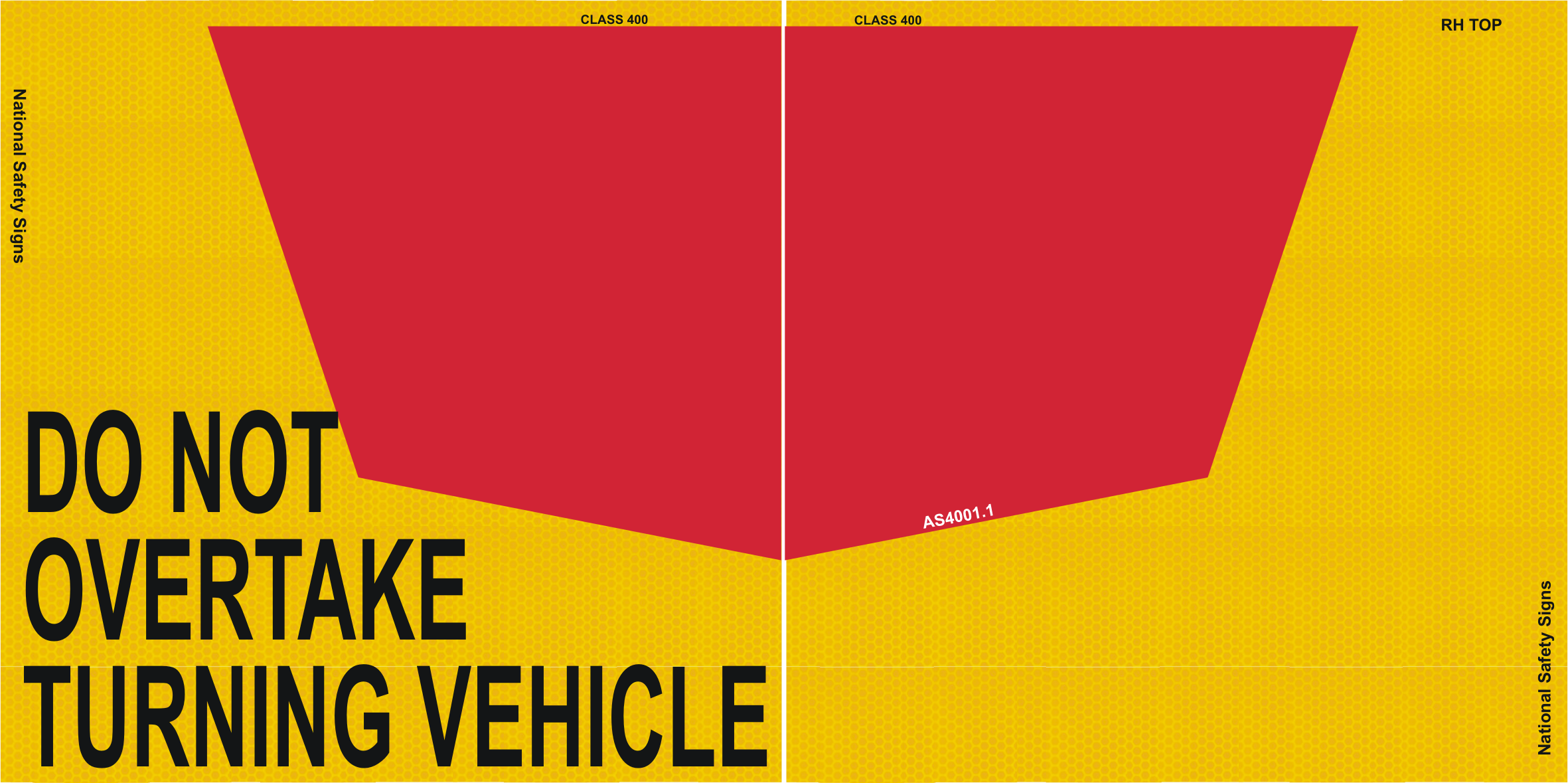 NSW do not overtake turning vehicle sign