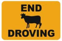 End Droving Sign - livestock farm signs