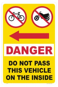 Do Not Pass on Inside sign