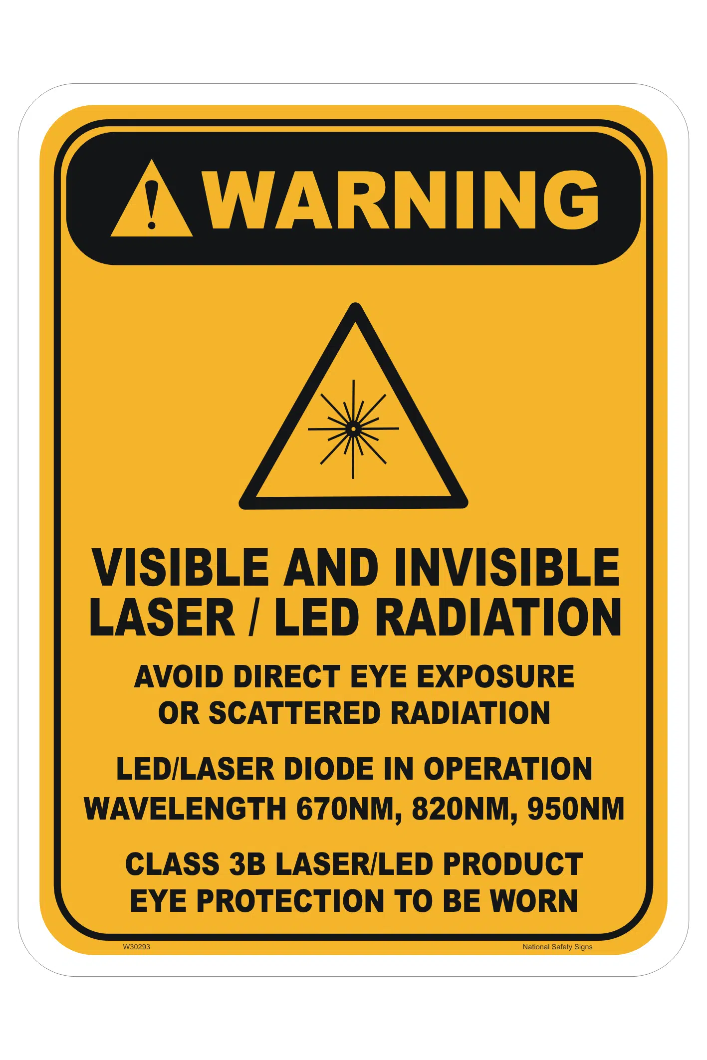 3B Laser LED Warning sign
