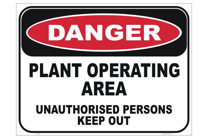 Ground Operations Sign Plant Operating Area sign - Plant Danger Sign - National Safety Signs