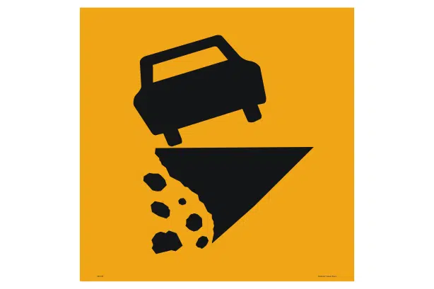 Road edge drop Sign