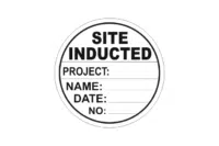 Site Induction sticker S28103