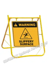 Warning Slippery Surface sign with stand A40259