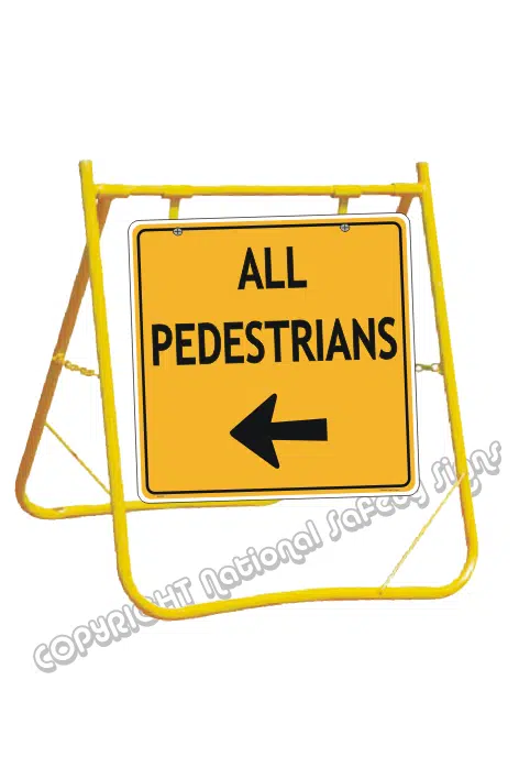 Pedestrians Directional sign with stand A40272 - Image 2