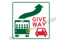 Give Way to Bus sign