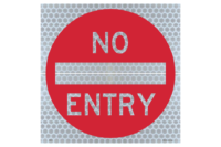 Temporary No Entry sign
