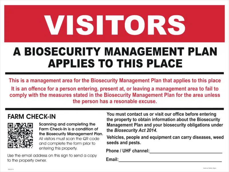 Farm Check In Sign