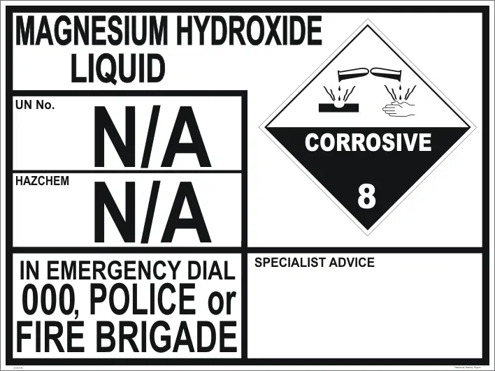 Magnesium Hydroxide Liquid Transport (EIP)H15182