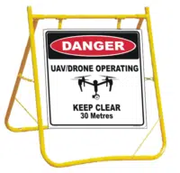 Drone Operating sign with Stand A40286
