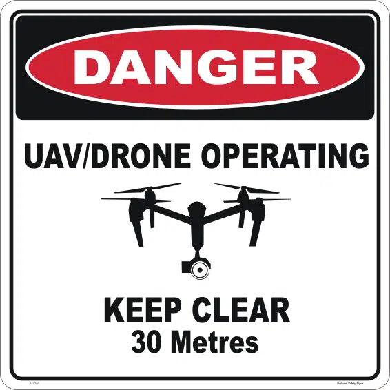 Drone Operating sign with Stand A40286 - Image 2