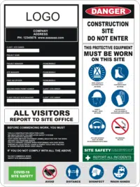 Combined Site Signage Before Starting Work C19101