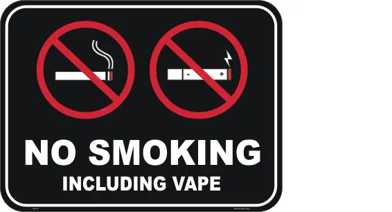 Smoke and Vape free sign P22128