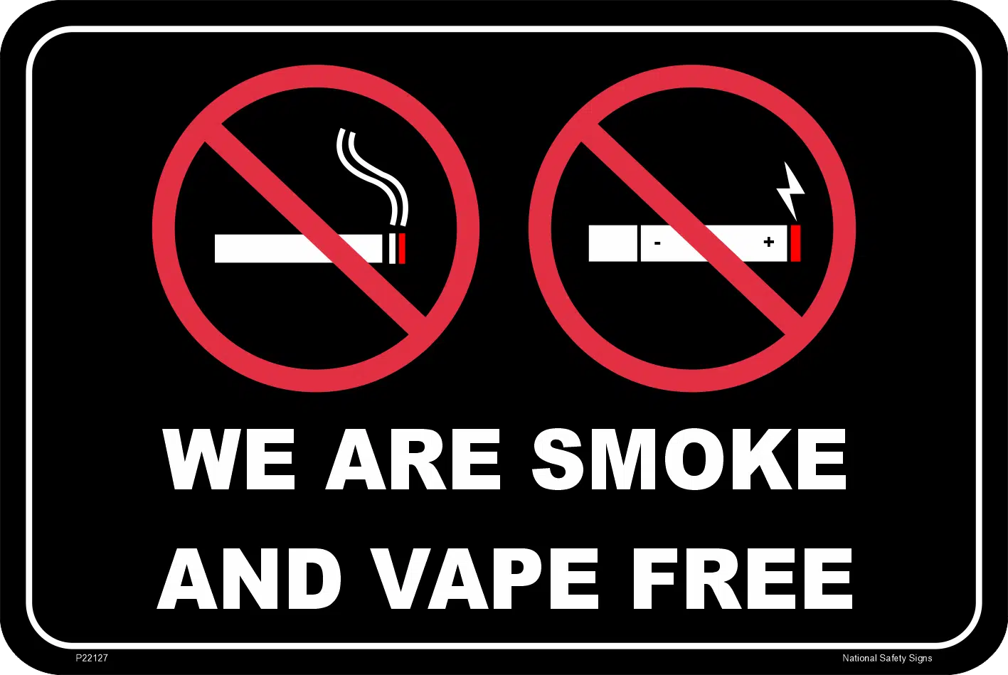 No Smoking including Vape sign P22127