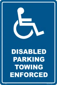 Disabled and Handicapped Parking Sign    RD567
