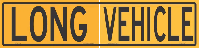 Long Vehicle  2 Piece Sign T2739