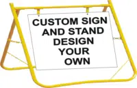 Custom Sign and Stand Combination    A40289
