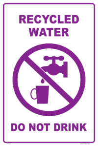 Recycled Water Do Not Drink sign RC2116