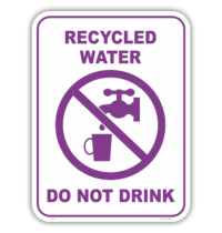 Recycled Water Do Not Drink sign RC2116