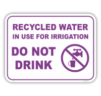 Recycled Water in use for irrigation sign RC2117
