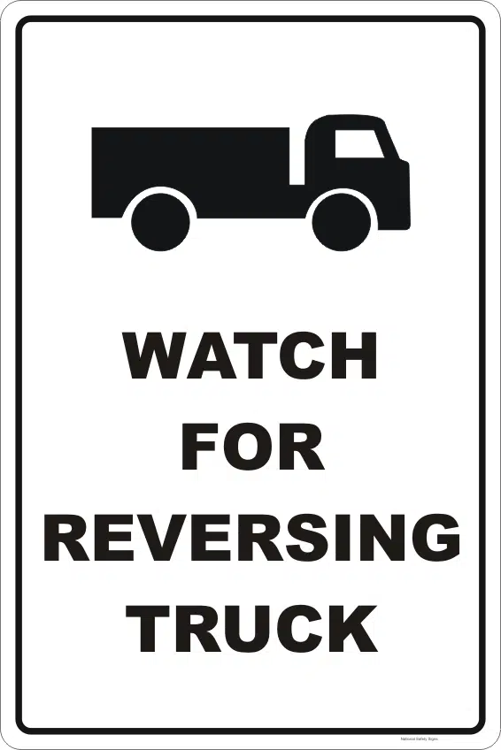Watch for reversing truck sign   RD568