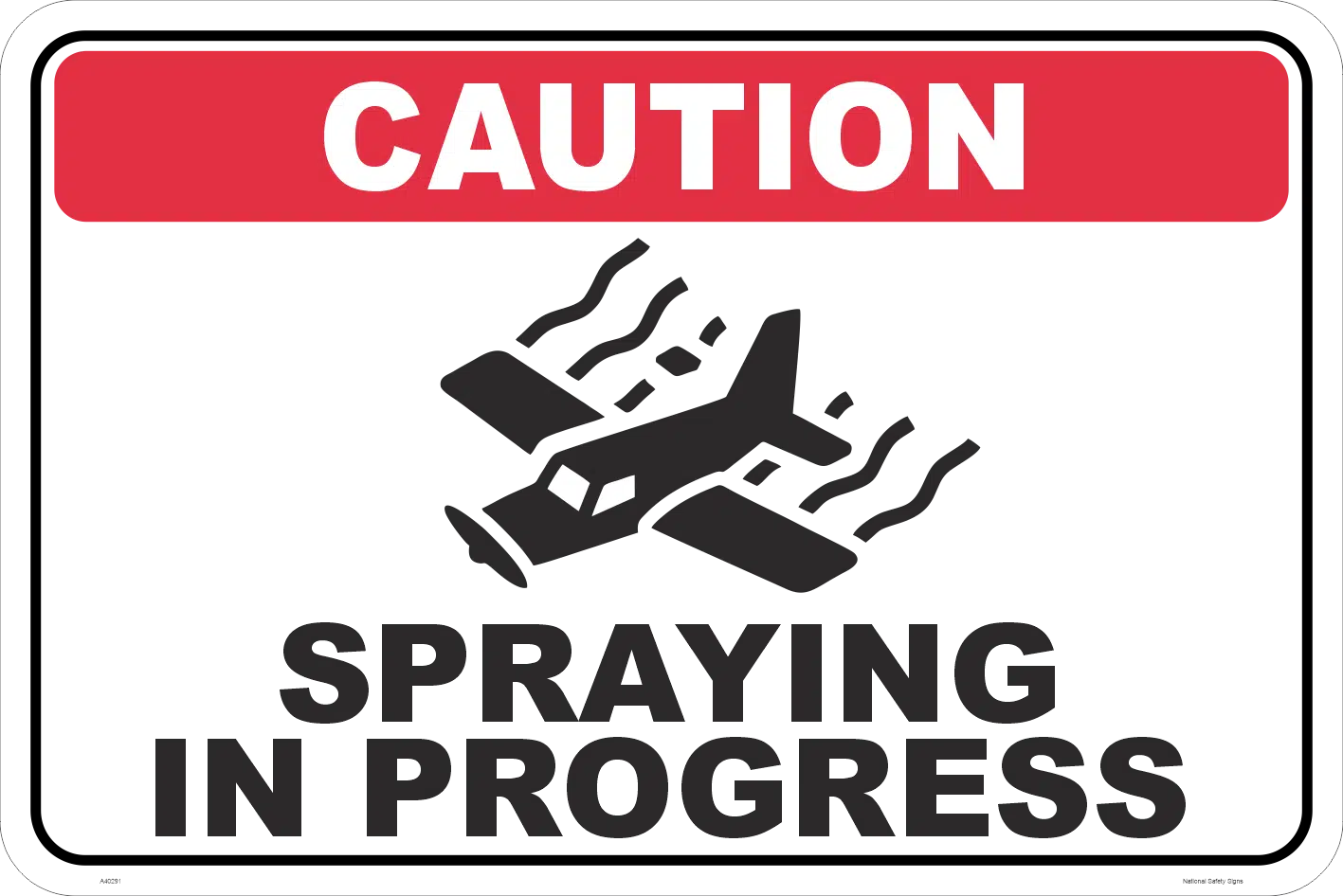 Caution Spraying in Progress sign with stand A40291 - Image 2