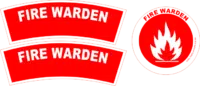 Fire Warden Hard Hat sticker Pack HH 009