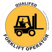 Forklift Operator Hard Hat sticker HH 001