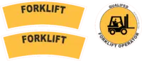 Qualified Forklift operator Hard Hat sticker Pack  HH 006