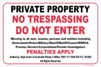 Private Property No Trespassing Do Not Enter S28108