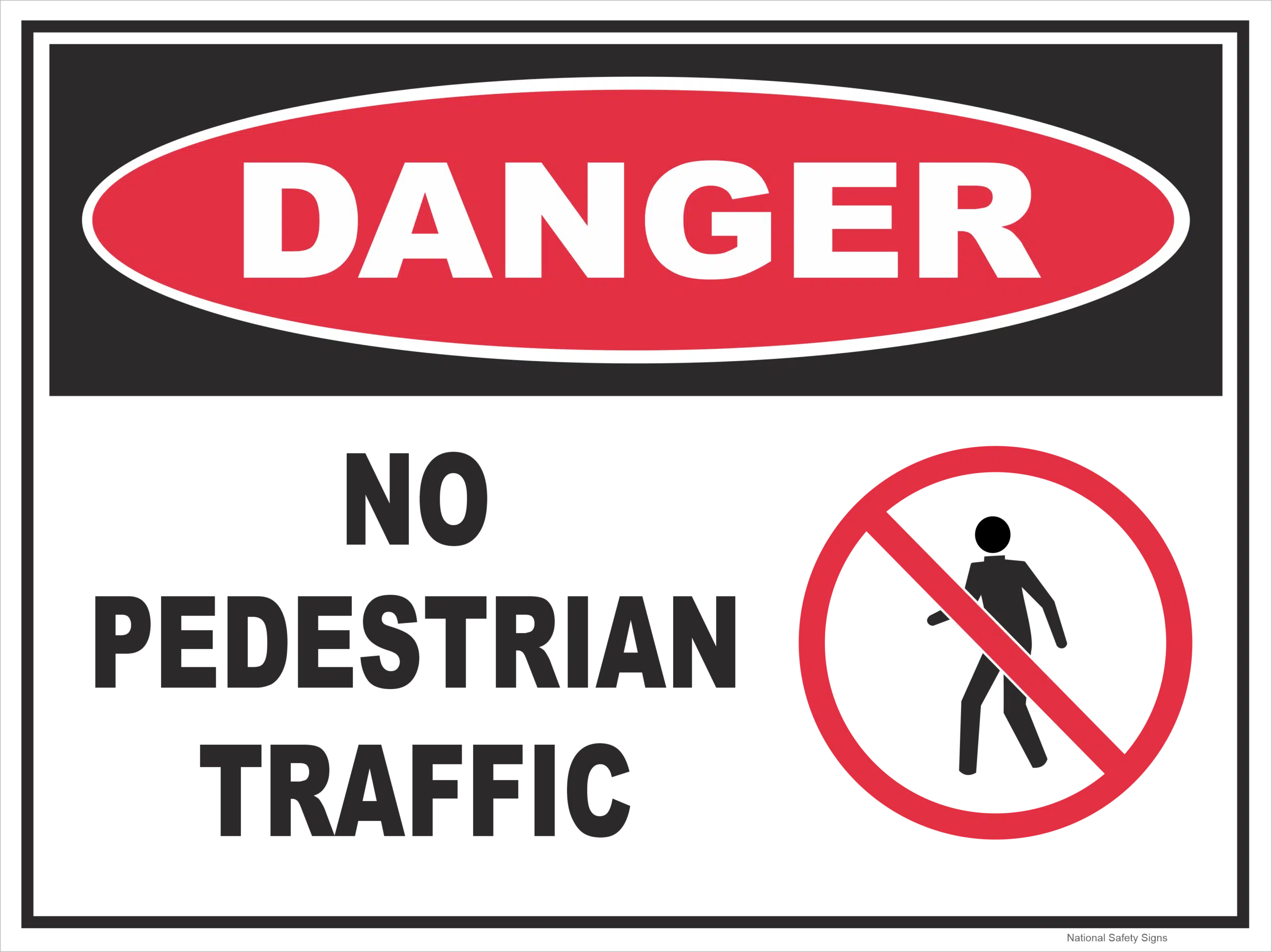 No Pedestrian Traffic sign    D10359