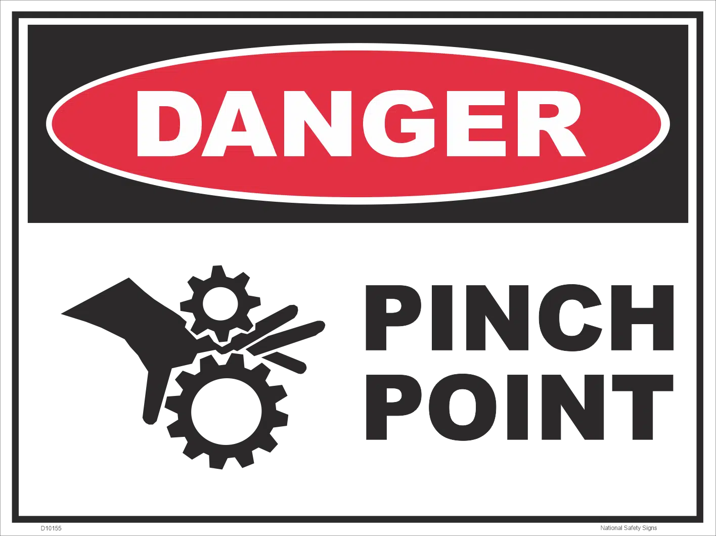 Pinch Point Sign         D10360