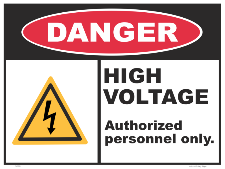 Danger High Voltage Sign National Safety Signs High Voltage