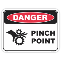Danger pinch point safety sign - AS1319 compliant, National Safety Signs Australia