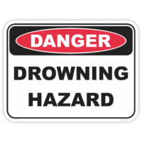 Danger drowning hazard safety sign - AS1319 compliant, National Safety Signs Australia