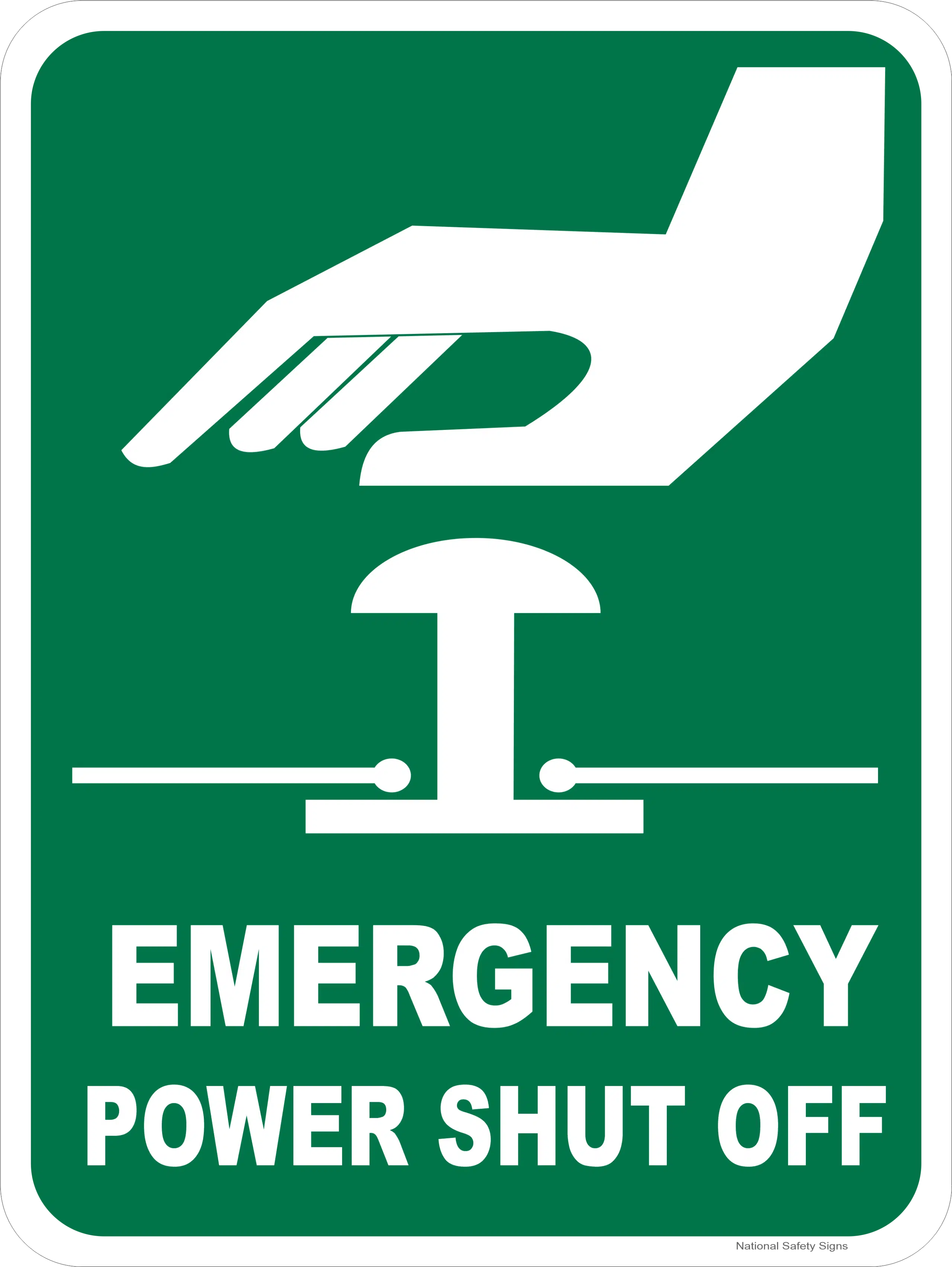 Emergency  Power Shut Off  sign   E12139