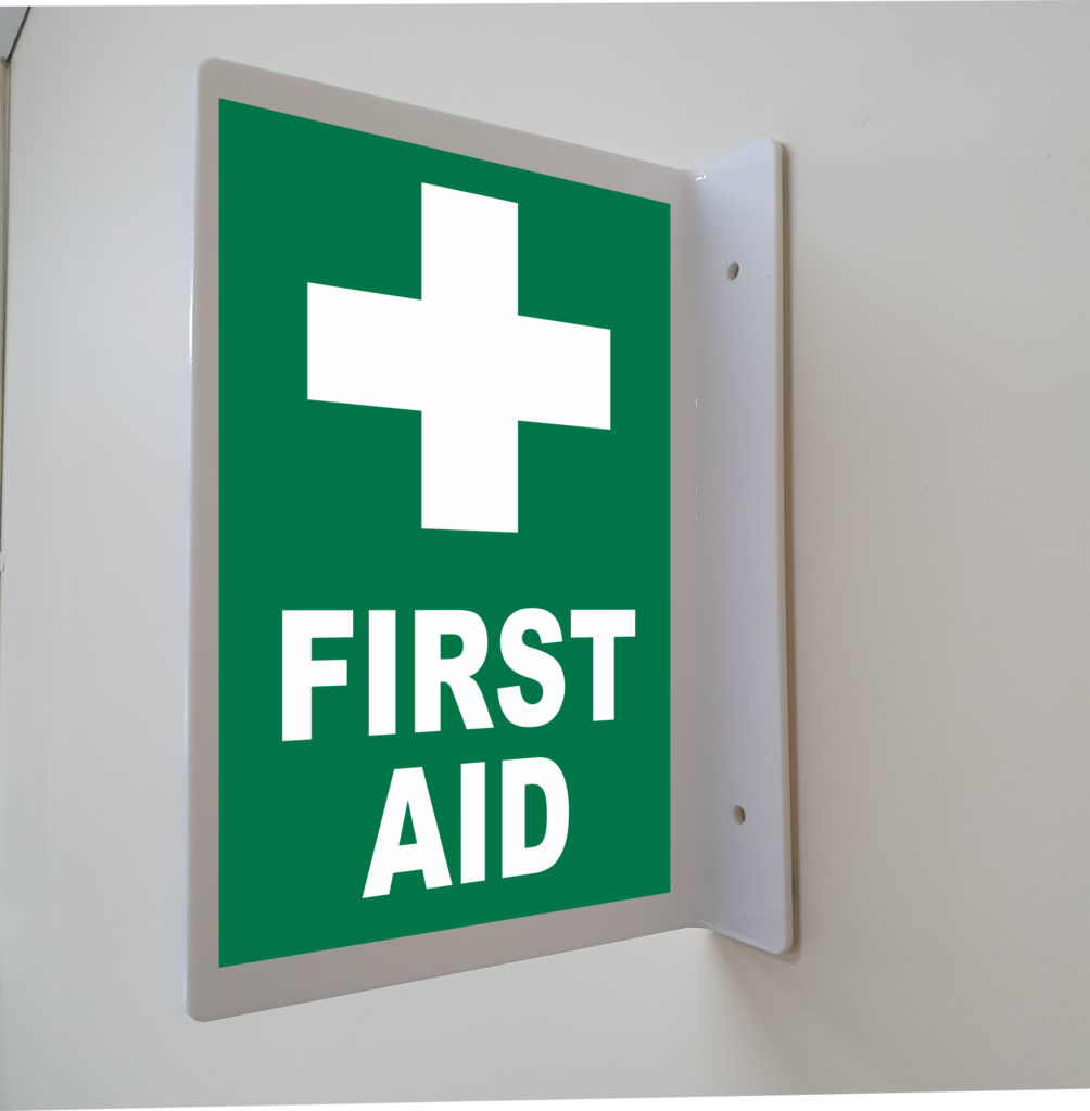 First Aid Projection Wall Sign E12138 - National Safety Signs