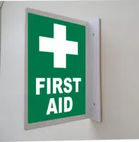 First Aid Projection Wall Sign E12138