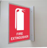 Fire Extinguisher Projection Wall Sign      F14128 - L Shape Wall Sign