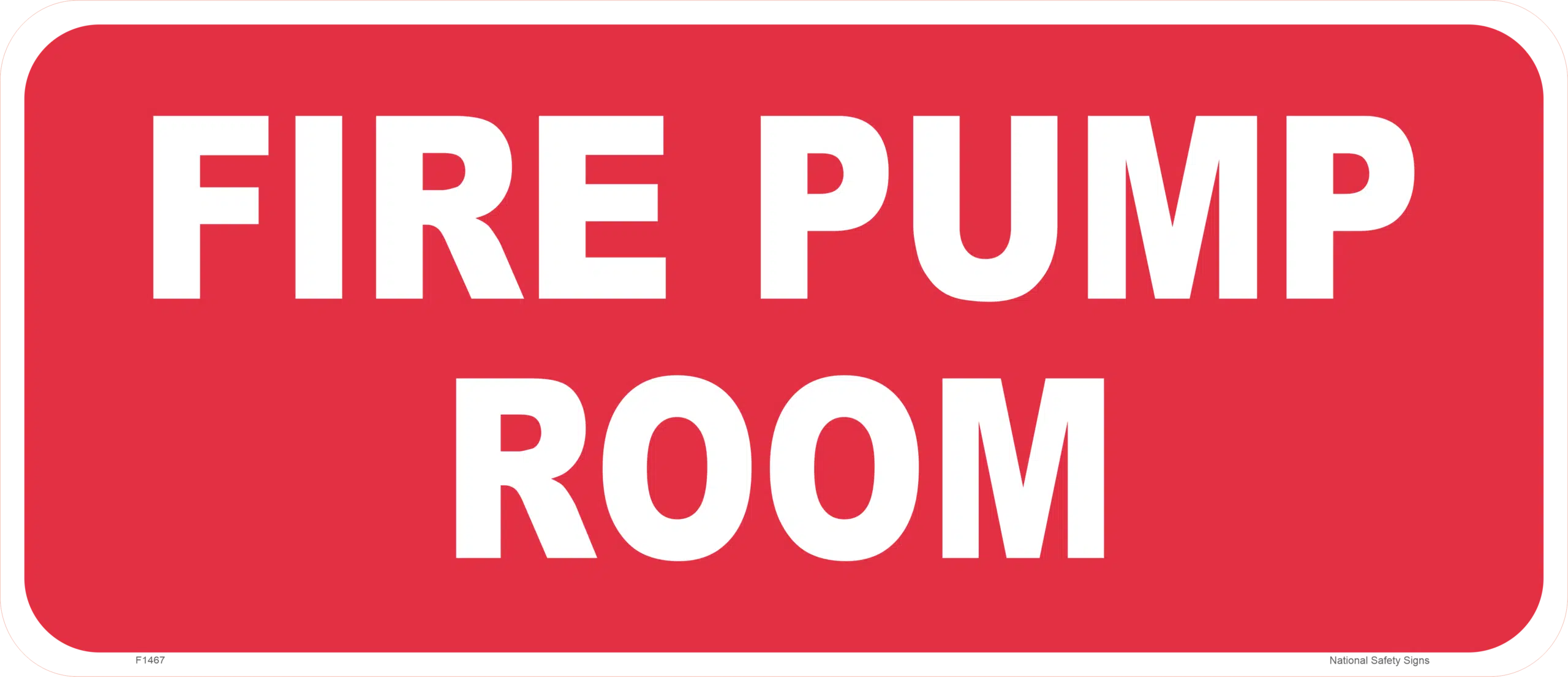 Fire Pump Room Sign F14126