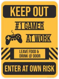 Novelty Gamer sign    NS556
