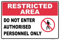 Restricted Area Do Not Enter R2543