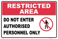 Restricted Area Do Not Enter     R2543