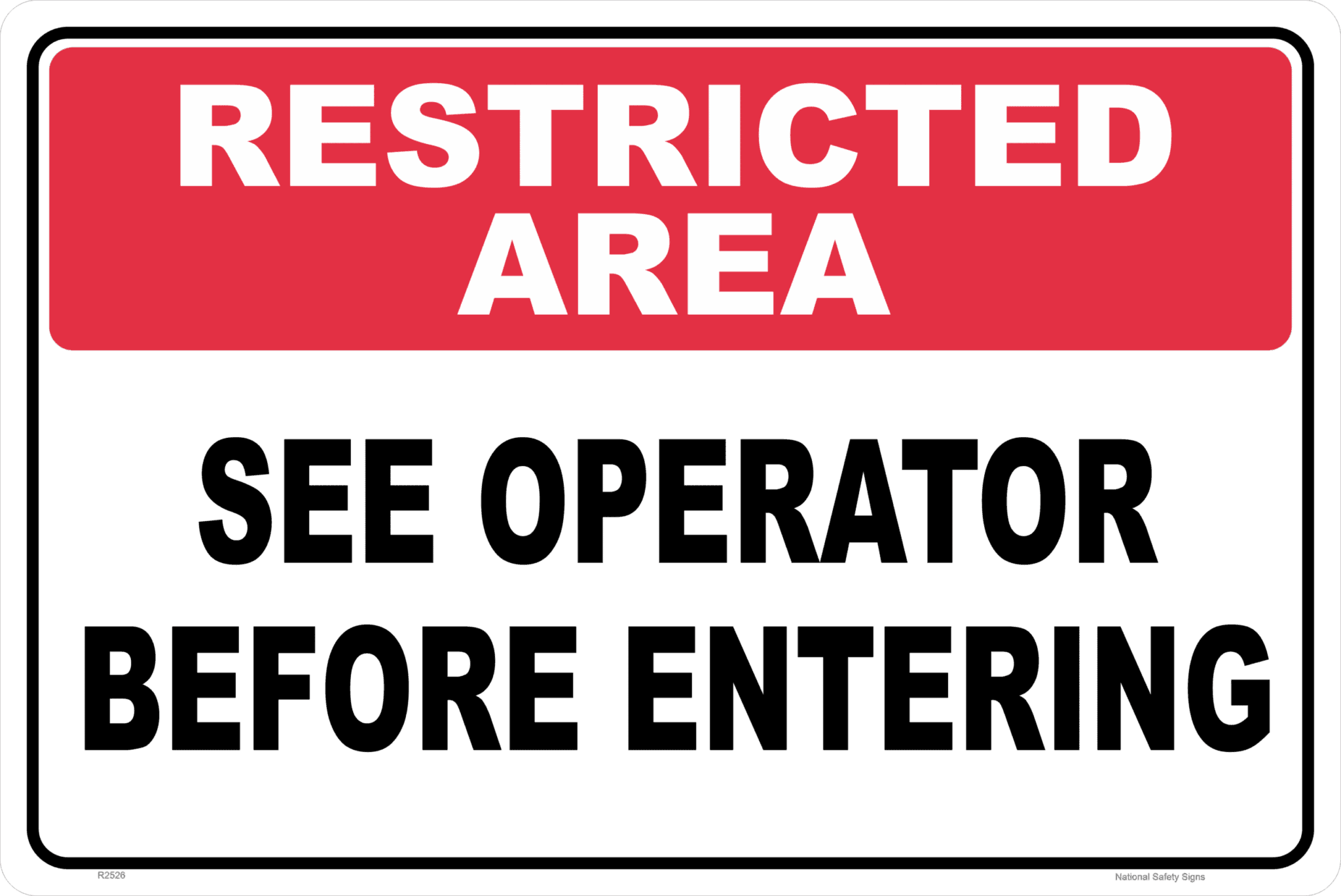 Time Zone R Entry Restict Sign Restricted Area Signs - National Safety Signs